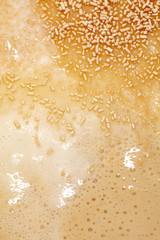 Yeast in dough as background