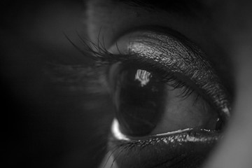 Woman’s eye black and white - Image