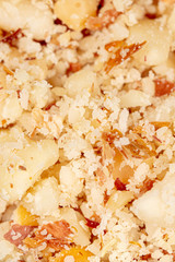 Ground peanuts as an abstract background