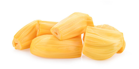 Ripe Jackfruit on white background.