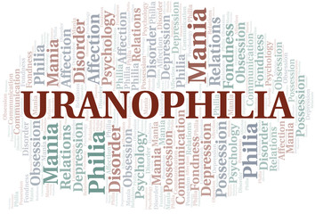 Uranophilia word cloud. Type of Philia.