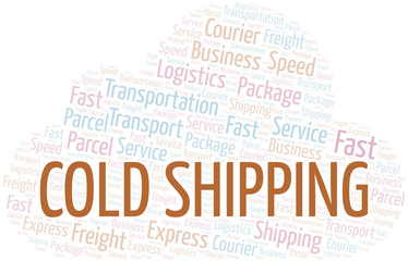 Cold Shipping word cloud. Wordcloud made with text only.