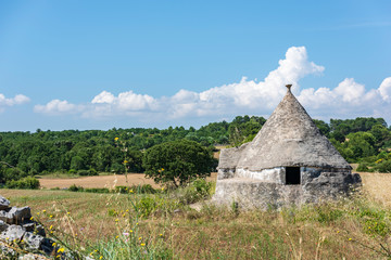 Trulli in the Itria valley. Puglia, Italy.