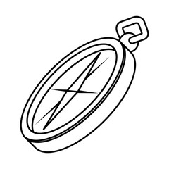 compass guide device isolated icon