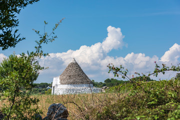 Trulli in the Itria valley. Puglia, Italy.