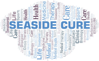 Seaside Cure word cloud. Wordcloud made with text only.
