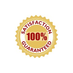 Satisfaction guarantee icon, sign, logo, button