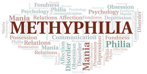 Methyphilia word cloud. Type of Philia.