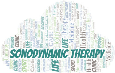 Sonodynamic Therapy word cloud. Wordcloud made with text only.