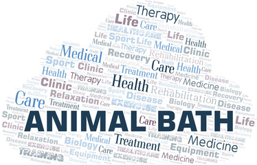 Animal Bath word cloud. Wordcloud made with text only.