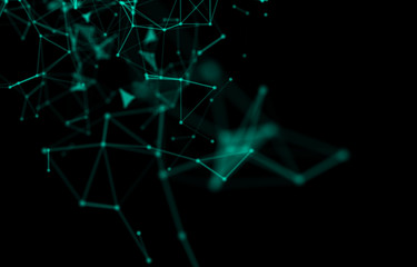 Abstract connection dots. Technology background. Network concept. 3d rendering - Illustration
