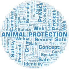 Fototapeta premium Animal Protection word cloud. Wordcloud made with text only.