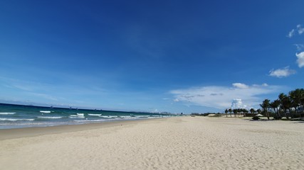 Fototapeta na wymiar Blue sky sand