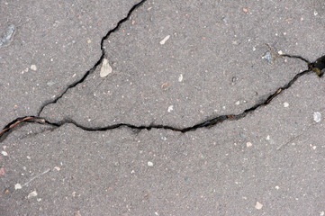 Texture of cracked asphalt