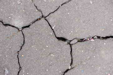 Texture of cracked asphalt