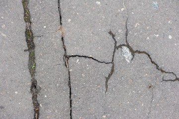 Obraz premium Texture of cracked asphalt