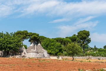 Trulli in the Itria valley. Puglia, Italy.