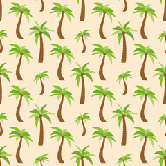 Obraz premium Seamless Pattern with palm trees