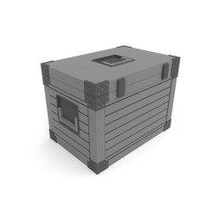 modern toolbox, isolated, 3d render, 3d illustration