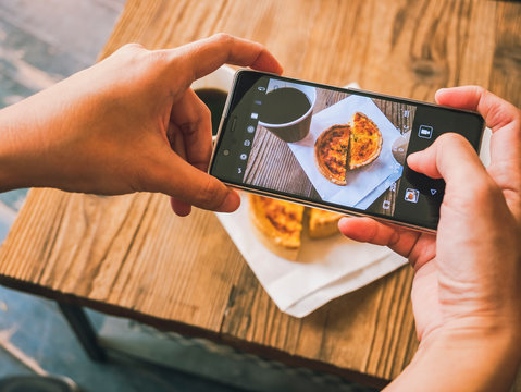Smartphone Food photo Hipster Cafe Food coffee drink Social networks post