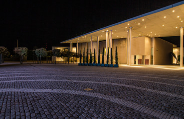 Museum of a town at night