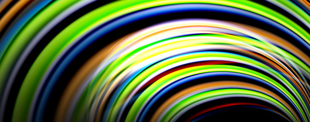 Fototapeta premium Fluid color waves with light effects, vector abstract background