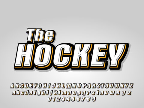Hockey Font With Numbers 