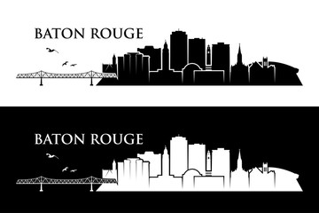 Naklejka premium Baton Rouge skyline - Louisiana, United States of America, USA