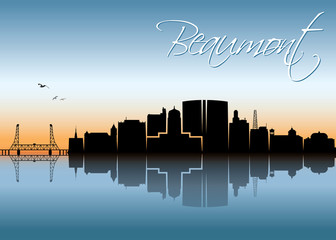 Fototapeta premium Beaumont skyline - Texas, United States of America, USA