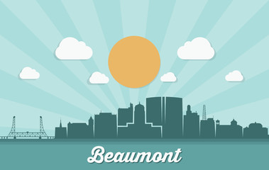 Fototapeta premium Beaumont skyline - Texas, United States of America, USA