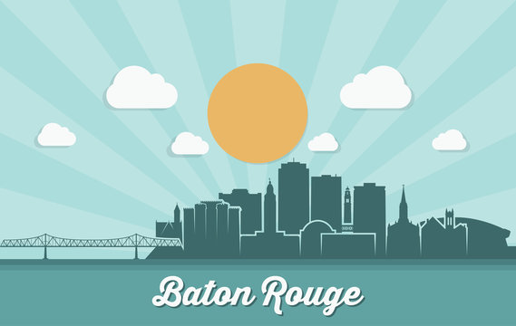 Baton Rouge skyline - Louisiana, United States of America, USA