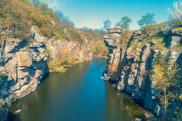 Mountain river in early spring