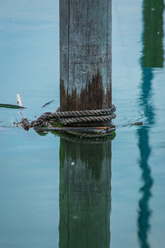 Water reflections on the boat dock, Lake Constance, Eschenz