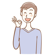 男性　OK　上半身