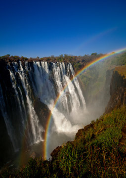 Rainbow At Victoria Falls, Zambia
