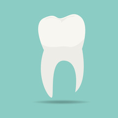 tooth wear brace on the blue background
