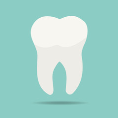 tooth wear brace on the blue background