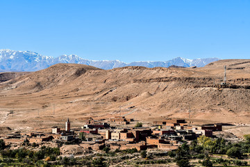 view of old ben haddou town in central Morocco Africa