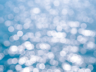 Abstract blue circles bokeh from nature for Christmas of any background, defocused