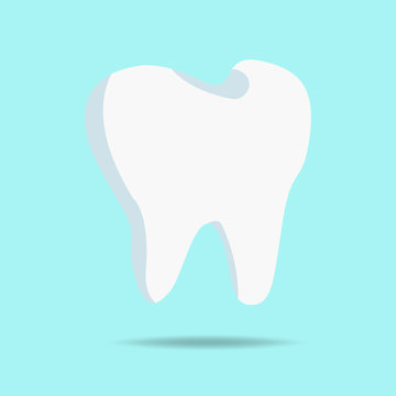 tooth wear brace on the blue background