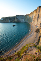 Beach named Chiaia di Luna at west od island of Ponza in the central Italy.