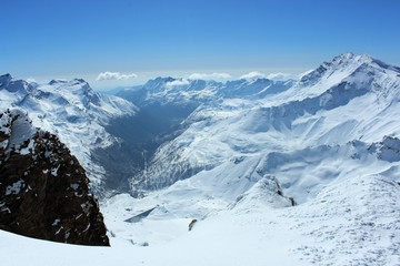Obraz premium ski de randonnée en Vallée d'Aoste