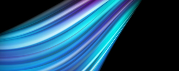 Naklejka premium Flowing liquid colors - modern colorful flow poster. Wave liquid shapes. Art design for your design project