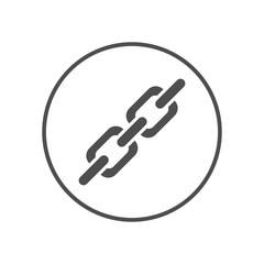 Link chain vector icon. filled flat sign for mobile concept and web design. hyperlink simple solid icon. Symbol, logo illustration. Pixel perfect vector