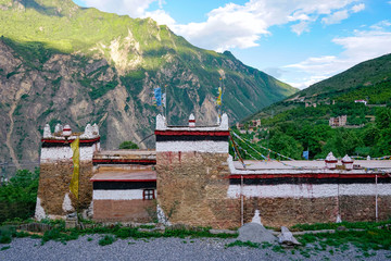 Jiaju Tibetan Village，Danba Local Castle，Jiaju zangzhai，Sichuan province in China