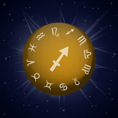 Fototapeta na wymiar Sagittarius zodiac sign.