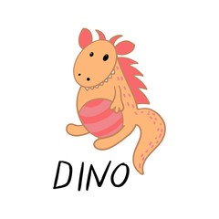 Funny cartoon dino