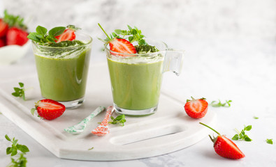 Matcha green tea panna cotta