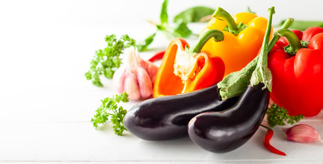 Various types of fresh vegetables