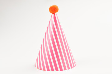 Birthday cap isolated on white background.